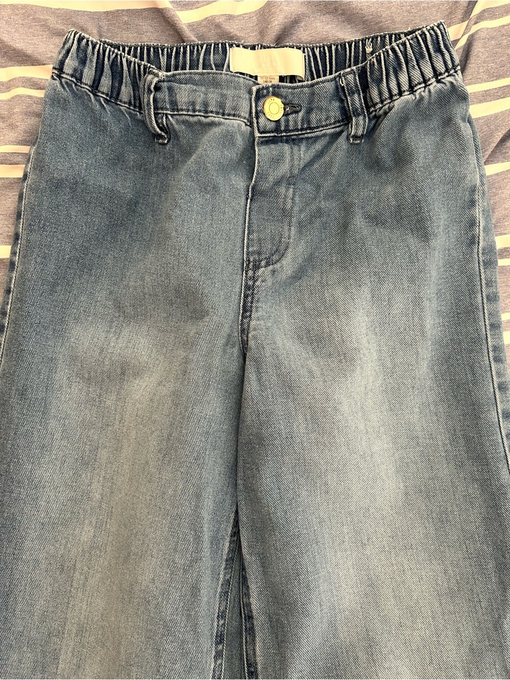 Zara Faded Blue Kids Jeans with Elastic Waist